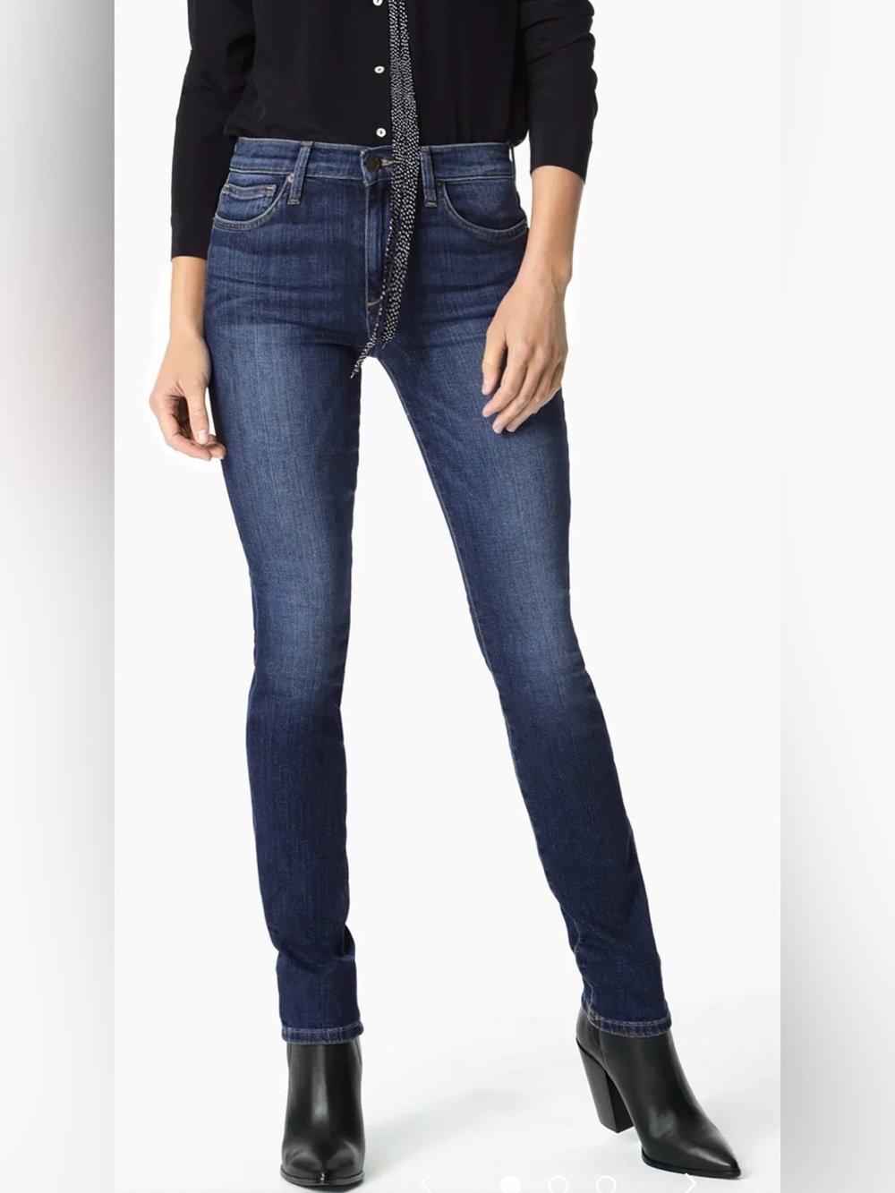 Joe's Jeans mid rise slim straight “cigarette” Dark Blue Stretch Denim 32